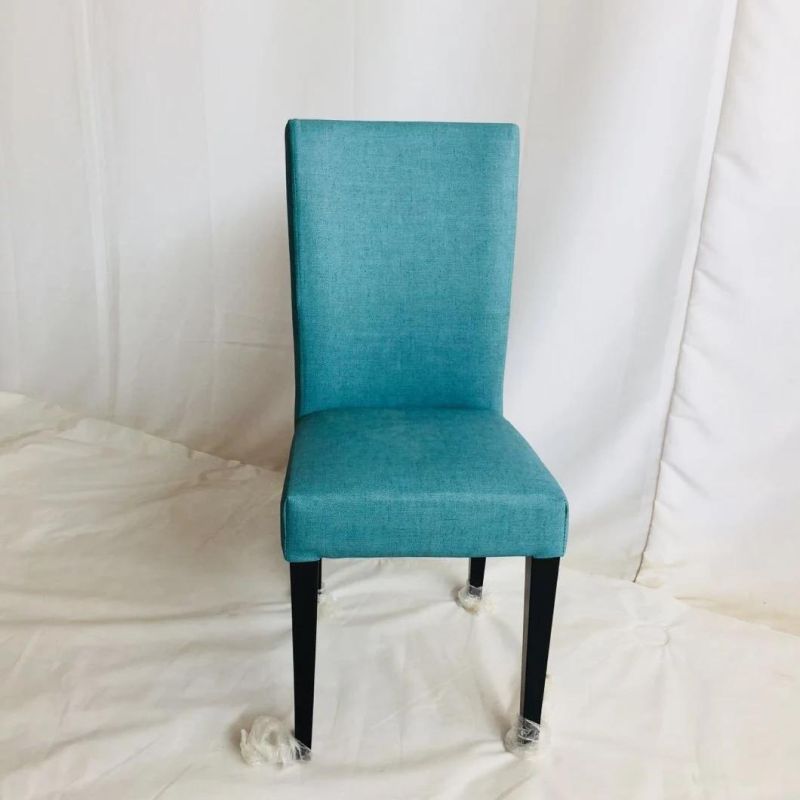 Blue Fabric Cover Hotel Dining Room Ceremony Kitchen Bar Dining Chair