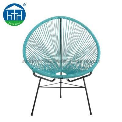 All-Weather Indoor Outdoor Oval Weave Lounge Patio Papasan Chair Rattan Acapulco Sun Chair Bistro Set