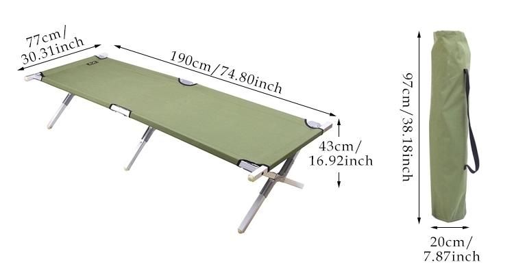 Amazon Hot Sells New Portable Outdoor Military Folding Camping Bed