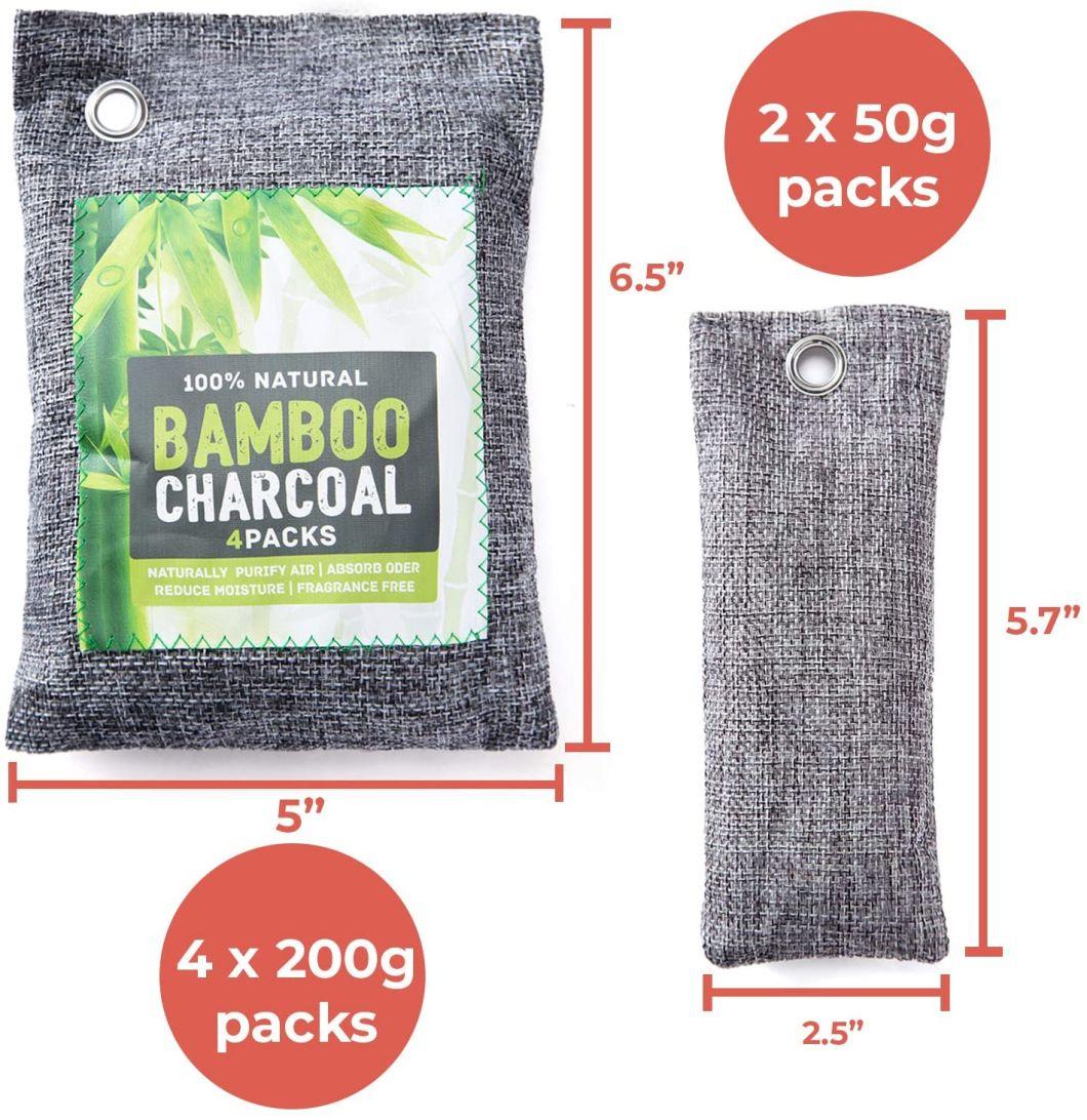 Activated Carbon Deodorant Breathing Green Charcoal Bamboo Genie Charcoal Air Purifying Bag, Remove Odor Refrigerator, Wardrobe