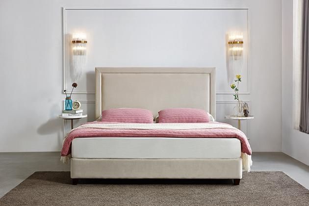 Bedroom Furniture China Queen Bed Frame with Headboard