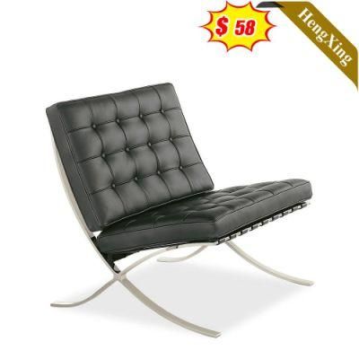 Simple Modern Office Leather Recliner Chair Reception Sofa Coffee Table Combination Set