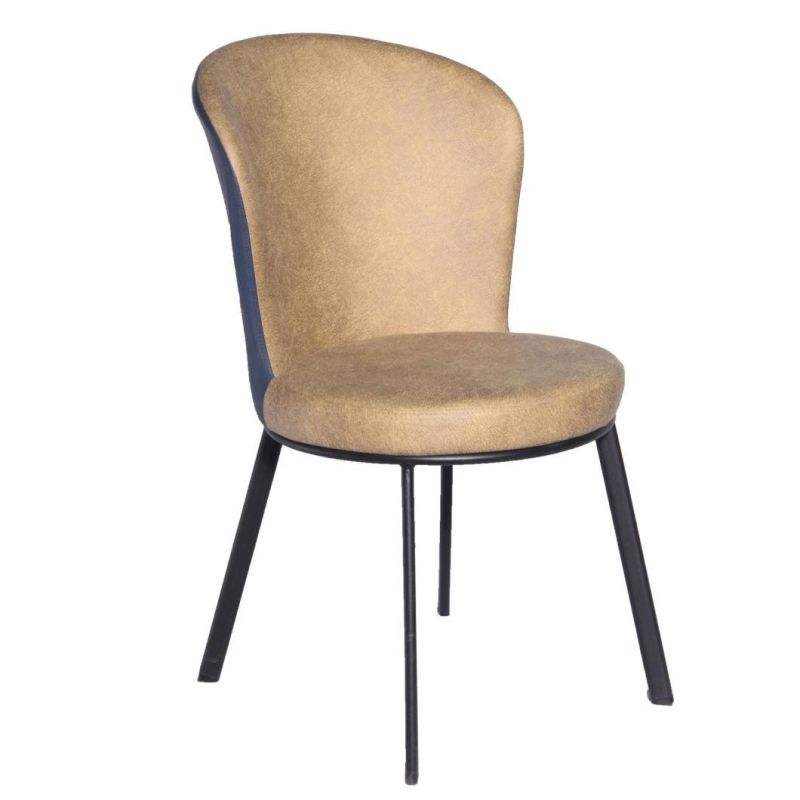 Hot Selling Modern Cheap Price Chair Dining Leather Chair Restaurant Banquet Fabric Dining Chair with Metal Legs