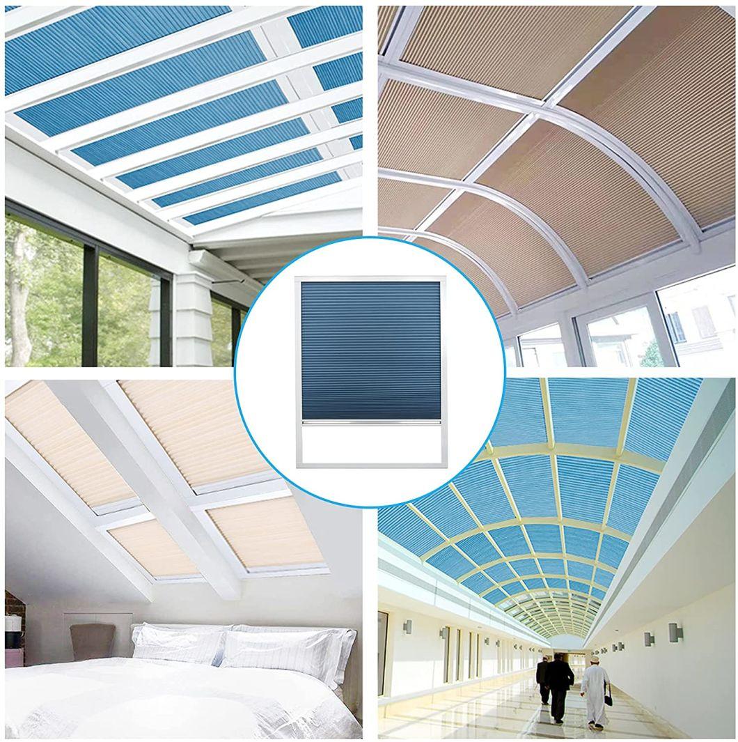 Manual Pattern Cellular Shades Cordless Honeycomb Blinds Full Blackout Fabric Window Shades for Skylight