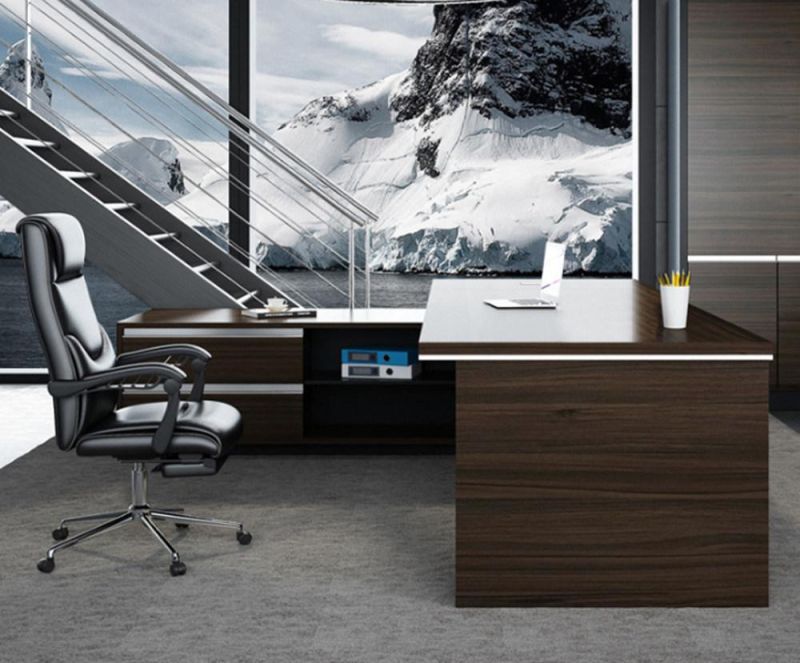 Premium Modern Design L Shape Manager MFC Office Executive Desk