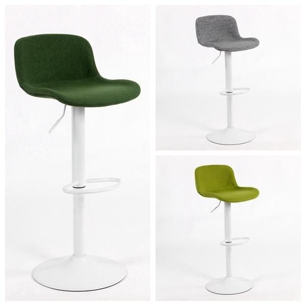 Bar Stool with Adjustable Height and 360 Degree Rotationwith Fabric