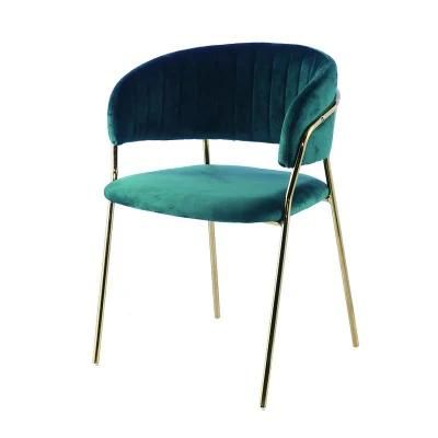 Velvet Leisure Furniture Modern Fabric Comfortable Dining Chair