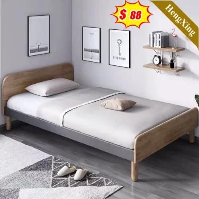 Wholesale Single Size Simple Modern Bedroom Sets Furniture Wood Wall Hotel Storage Beds