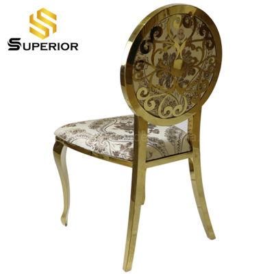Factory Direct Flower Fabric Dining Chairs for Hotel Wedding and Household