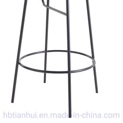 Hot Sale Metal Barstool Comfortable Fabric Barstool Wholesale Morden Metal Legs Bar Stool Dining Chair