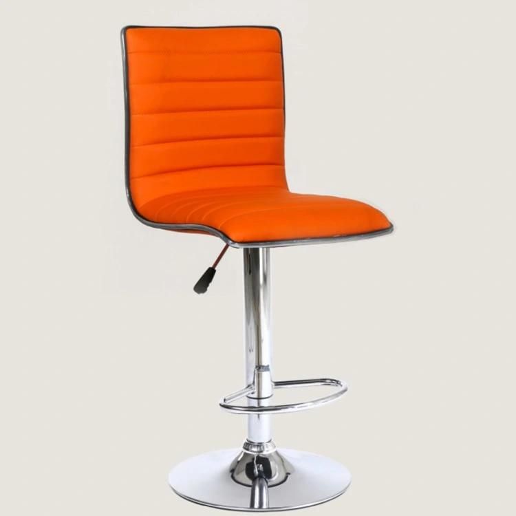 Modern Design Faux Leather Living Room Leisure Bar Chair Nordic Swivel High Bar Stool for Restaurant