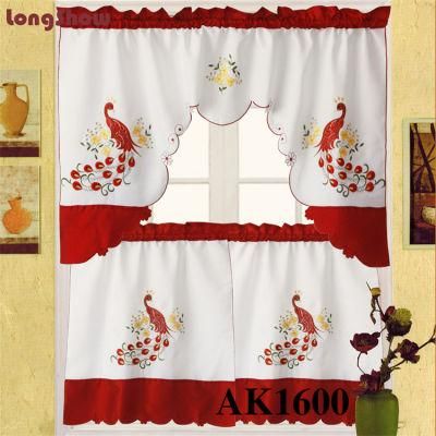 Fabric Window Blind/Animal Pattern Blackout Kitchen Curtains with 3 Sets