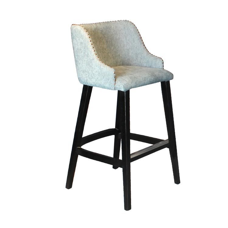Commercial Furniture Fabric Upholstered Wooden Frame Low Back Bar Chair