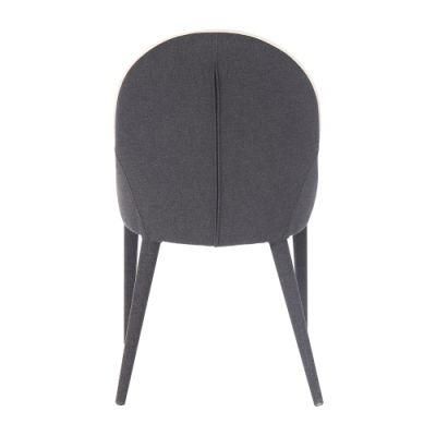 Hotel Living Room Leisure Armrest Metal Fabric Dining Chair