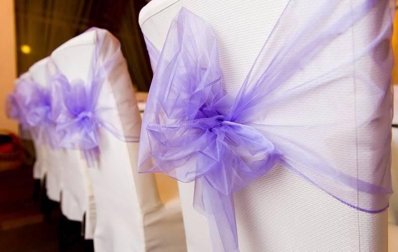 Decorational Organza Sash for Chair of Wedding and Banquet