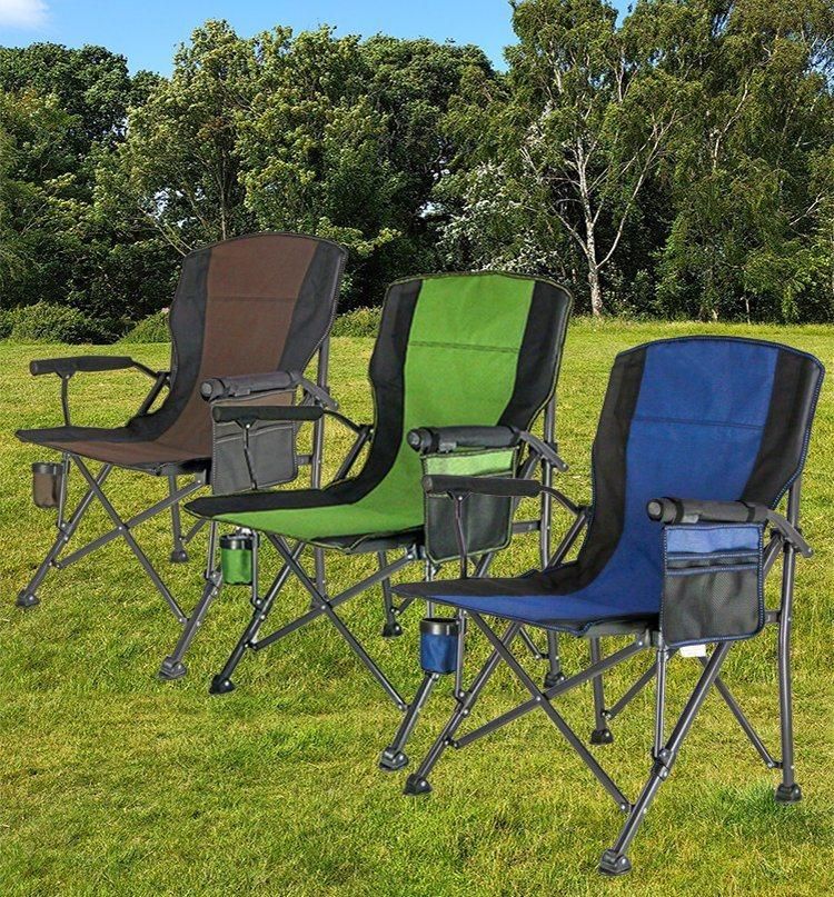 Paint Process Metal 600d Fabric Portable and Stowable Fishing Relax Folding Chair Fold up Chairs with Carry Bag