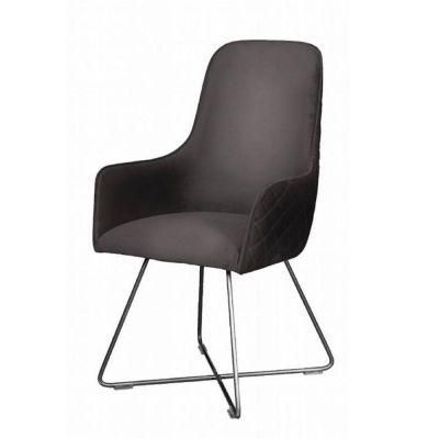 Modern Iron Frame Designer Fabric Dining Chair for Hotel Cafes and Restaurants Can Be Customized Dining Chair