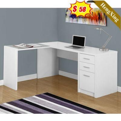 Home Corner Study Cheap Modern Wood Office Furniture Work White Small Simple Staff Table Computer Writing Desk with Drawers