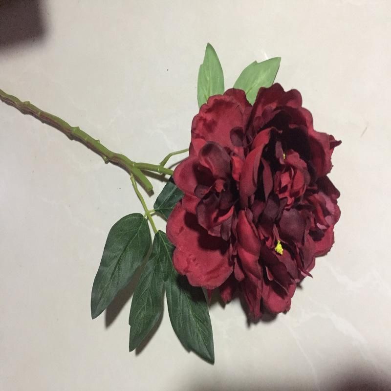 Wholesale Silk Fabric Flowers Single Stem Artificial Flowers Peony