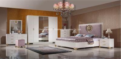 Modern Fabric Bed Bedroom Furniture Double Bed with Special Decor Legs