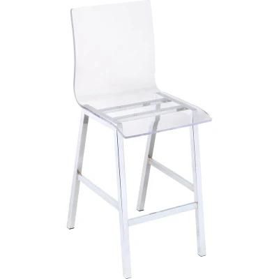 Hot Sale Modern Transparent Acrylic Folding Chair Plastic Chairs Dining Chair with Metal