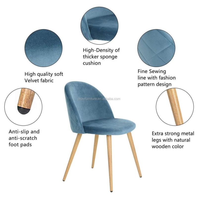 Modern Velvet Fabric Dining Chair Dining Room Sets