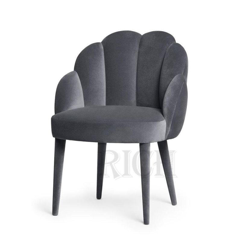 Nordic Velvet Dining Room Chairs Modern Restaurant Dinner Chair Daisy Look Velvet Fabric Dining Chair