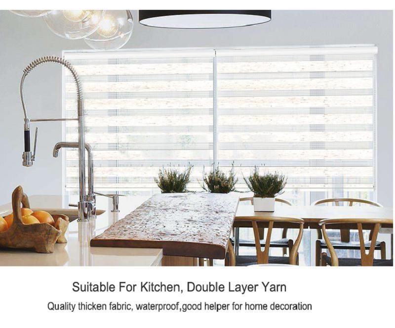 Shade Roller Blinds Dust Cover Fabric Aluminum Track Zebra Blinds