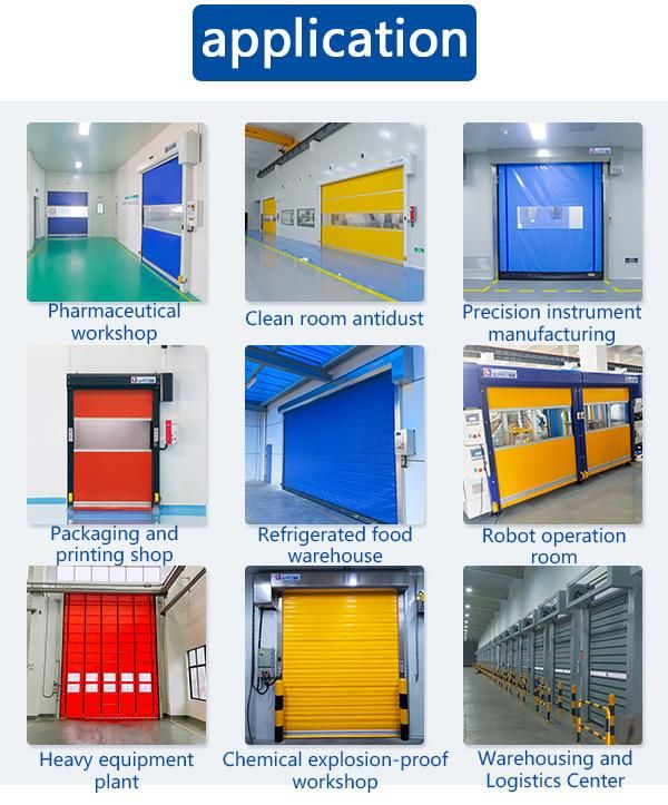 PVC Electric Industrial High Speed Zipper Door with Remote Control
