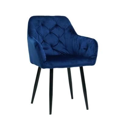 Nordic Upholstered Restaurant Dining Room Fabric Velvet Modern Dining Chair