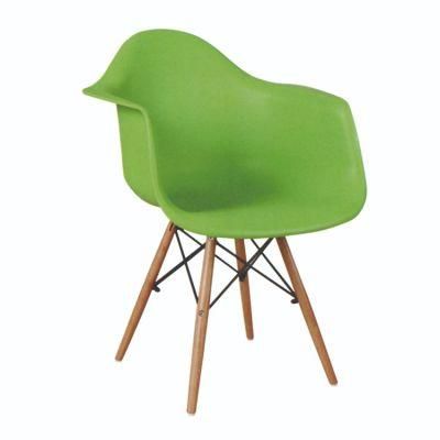 Wholesale Price Plastic Dsw Cafe Leisure Chair Nordic Design Wooden Armrest Dining Chair