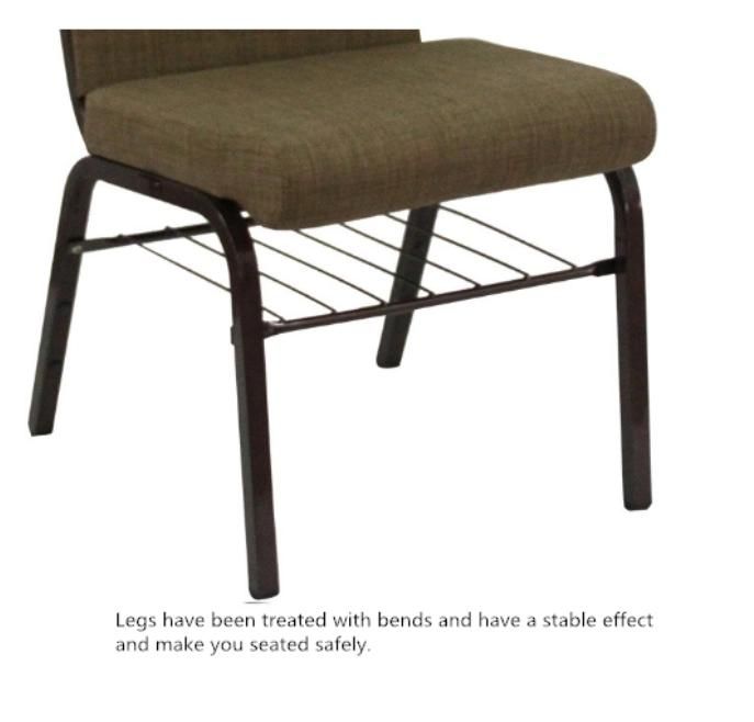 Elegant Modern Stackable Fabric Banquet Metal Meeting Dining Church Chair