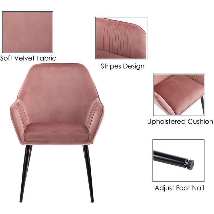 Hot Sale Professional Factory Custom Luxury Velvet Dining Chair