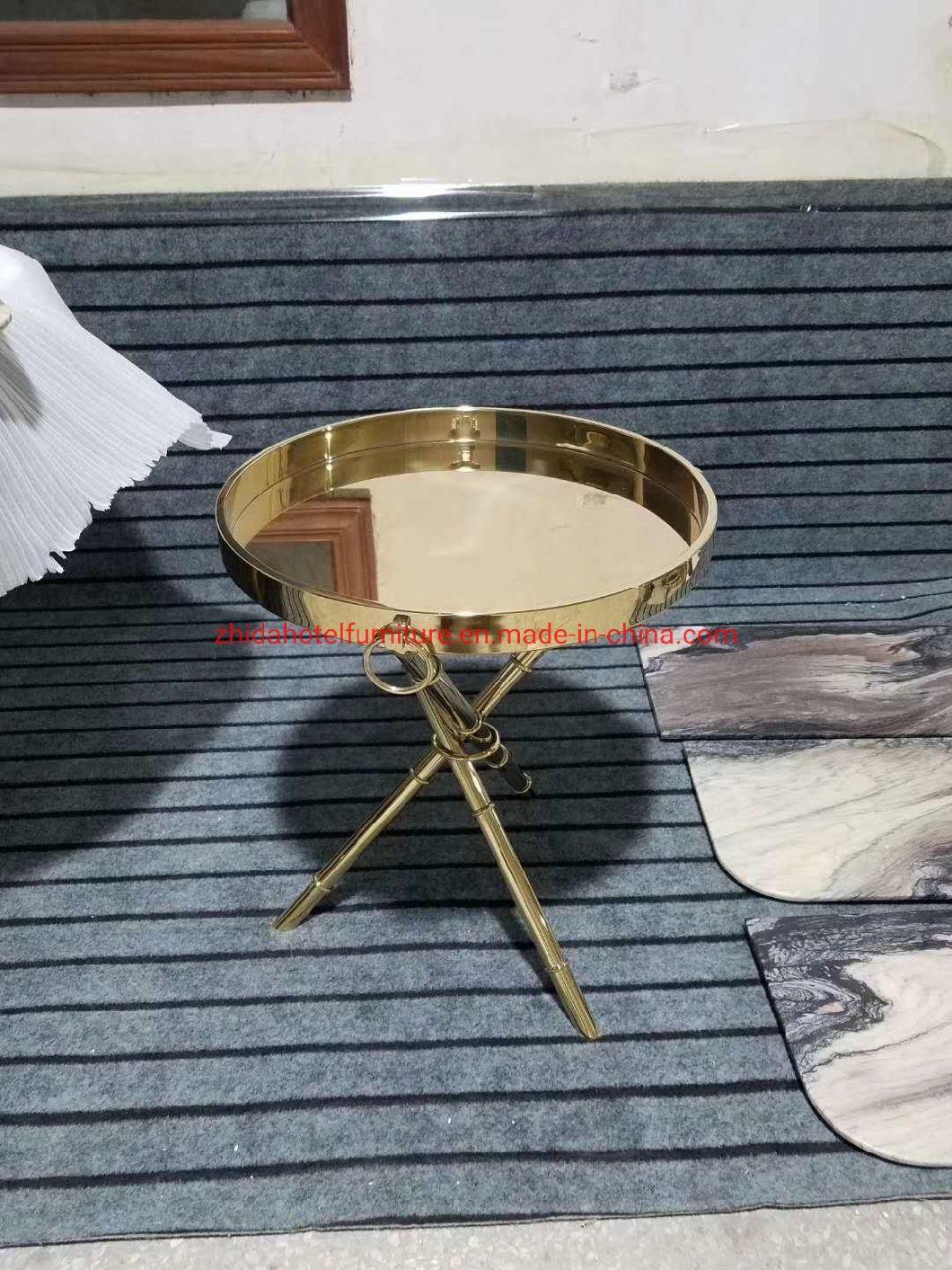 Metal Round Rectangular Marble Table Top Coffee Side Table for Living Room Sofa