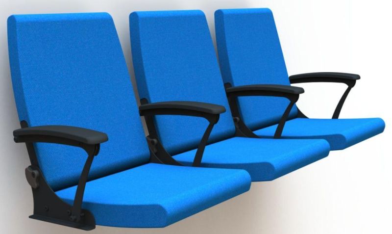 Floor Mounted Fabric Telescopic Bleachers Bleacher with Foam Chair Fabric Seat Flip up Chair Electric Grandstand