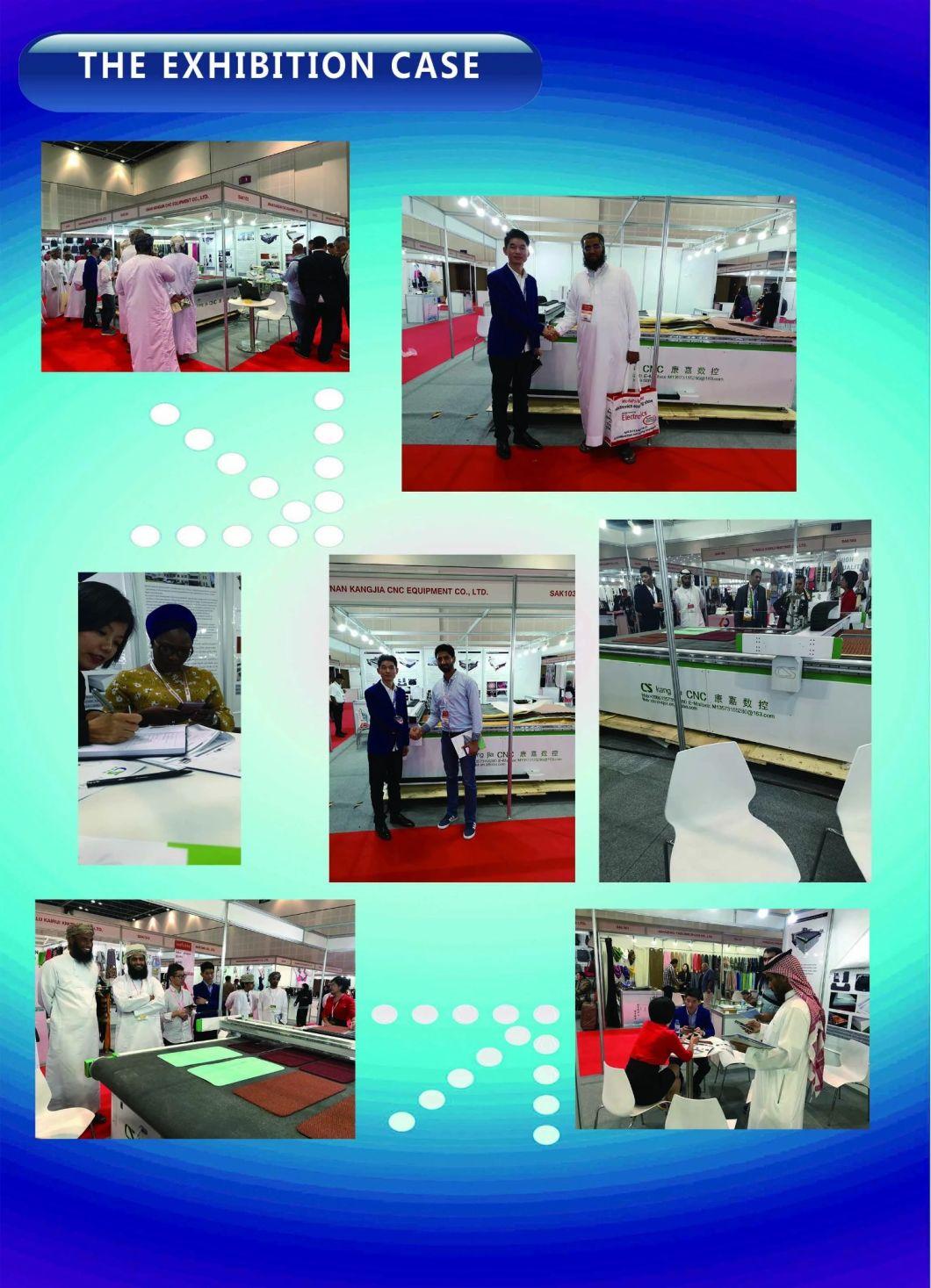 China Jinan CNC Oscillating Tangential Knife Cutting Machine Plotter with Textile Fabric Cloth Machine