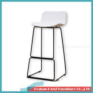 Modern Design Plastic Black High Back Bar Chair Stool with Matel Leg (PP11-11LB)