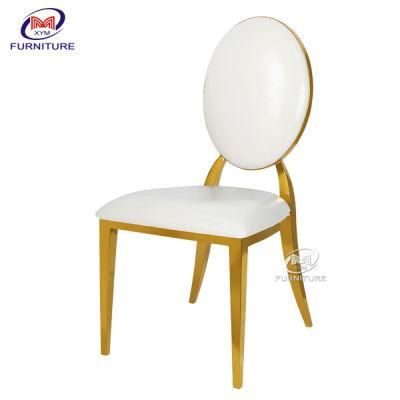 Modern Stackable Event Party Stainless Steel Gold Wedding Chair for Rental