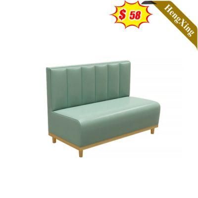 Modern Green Fabric PU Leather Restaurant Sofa with Side Dining Chair