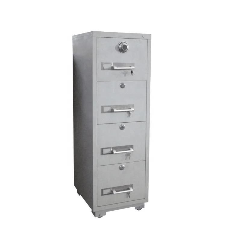 Fireproof Office Metal 4 Drawer File Cabinet/Luoyang White Funky Vertical A4 Storage Steel Filing Cabinet Furniture