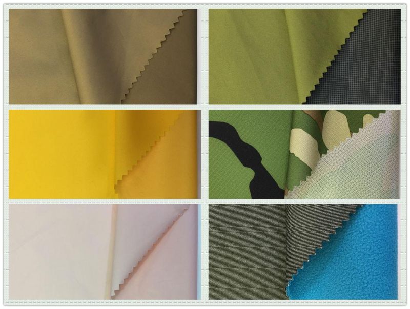 47GSM 100% Polyester Melange Four Way Stretch Bonded PU Membrane Fabric for Sofa Skirt Shirt Loose Pants Jacket Coat