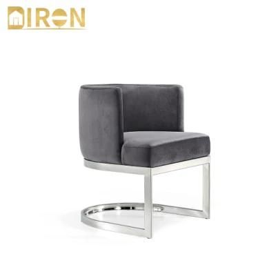 Luxury Stainless Steel Chrome Color Dining Furniture Dining Room Chair