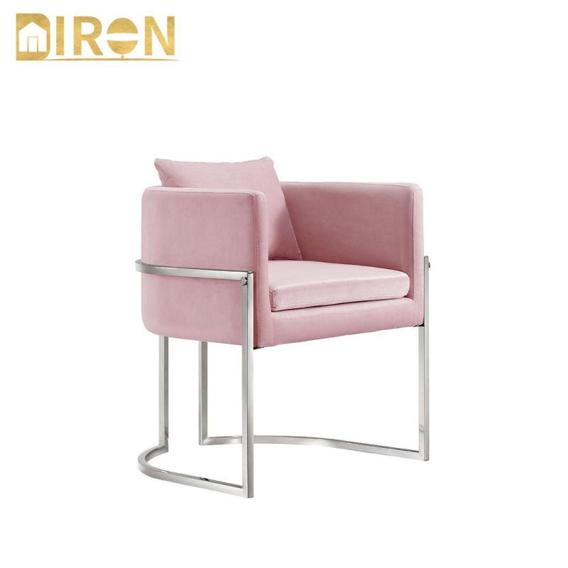 Professional Manufacturer Supply Fabric Metal Stainless Steel in Chrome Color Chair