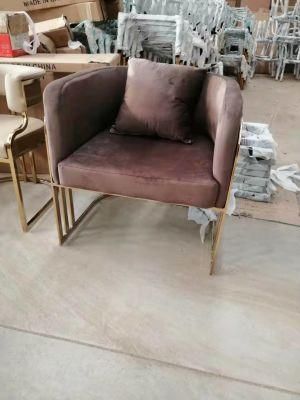 Northern Europe Style Hot Sale Low Price Light Luxury Chair Customized Flannel Fabric Dining Chair for Sale