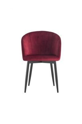 Factory Price New Design Cheap Modern Velvet Comfortable Fabric Dining Chair Furniture Chair