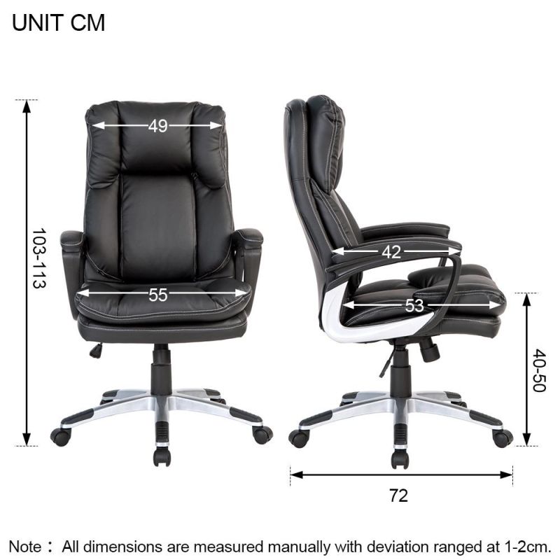 Adjustable PU Leather Luxury Swivel Executive Computer Office Chair