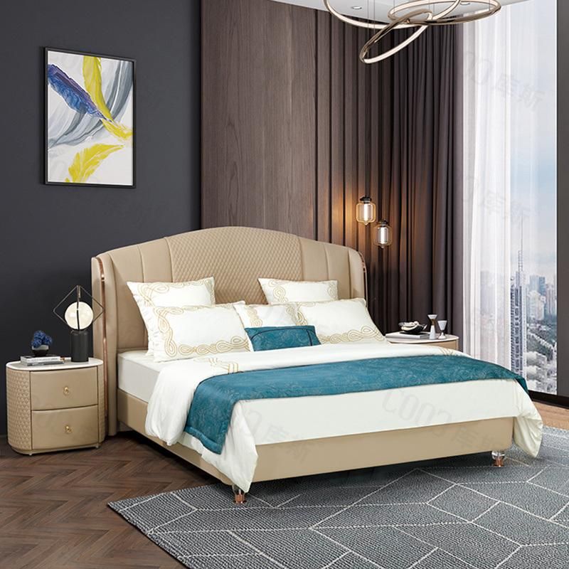 Luxury Upholstery Bed Furniture Home Decor Project King Bed Home Modern Bedroom Furniture Set