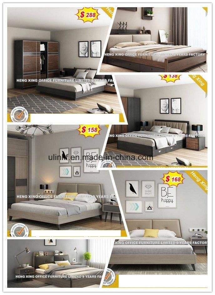 Modern Decorative Glow Clack Wooden Bedroom Furniture Bed (HX-8NR0788)