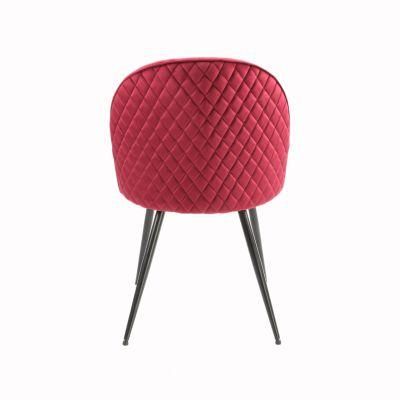 Velvet Fabric Upholstered Dining Chair