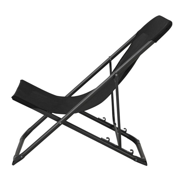 Cheap Price Outdoor Furniture Folding Steel Sling Adjustable Three Position Beach Chair